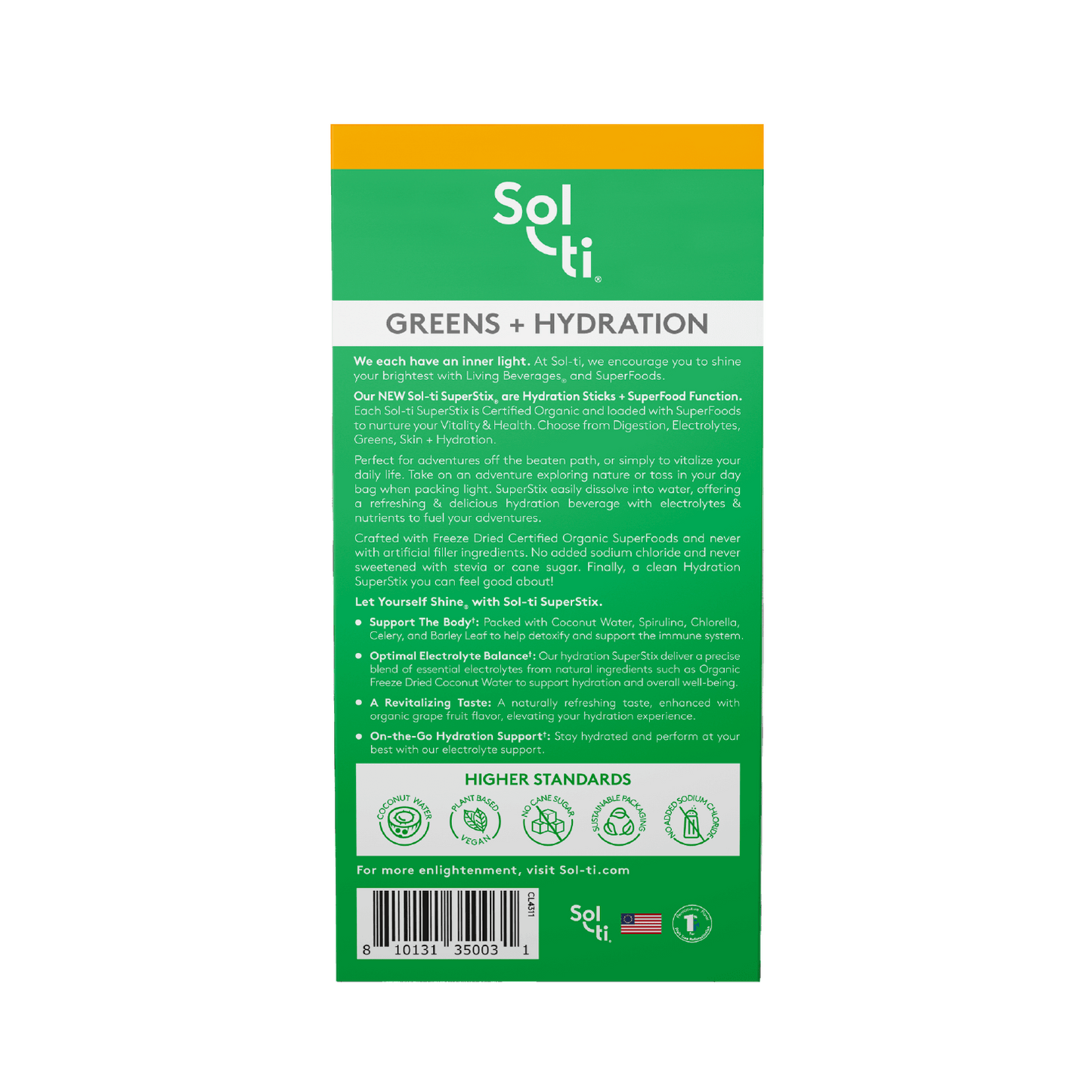 Chlorophyll Lemon SuperStix® (GREENS + HYDRATION) 7ct