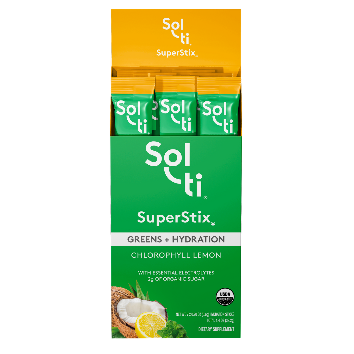 Dragon Fruit Lemon SuperStix® (DIGESTION + HYDRATION) 7ct