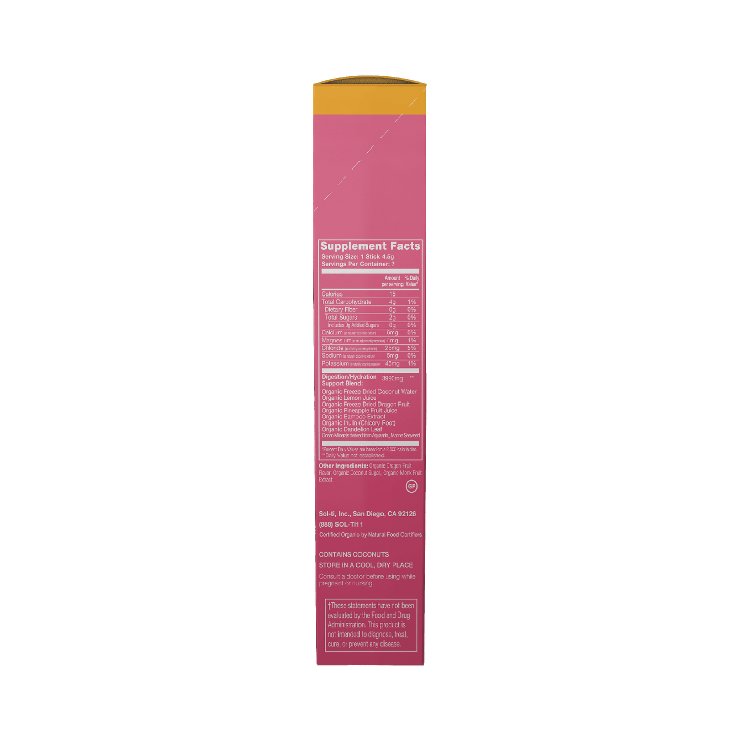 Dragon Fruit Lemon SuperStix® (DIGESTION + HYDRATION) 7ct