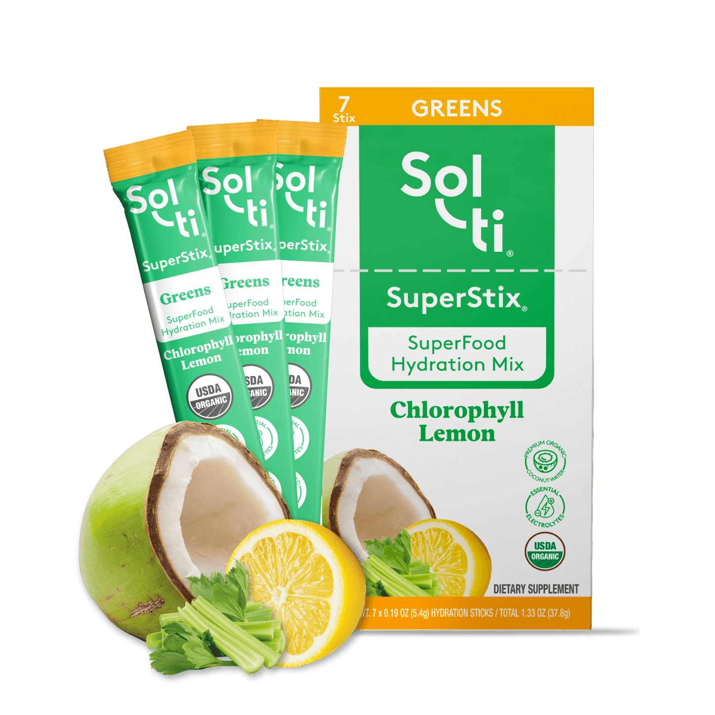 Chlorophyll Lemon SuperStix® (GREENS + HYDRATION) 7ct